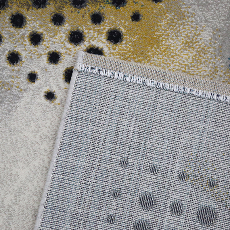Grey Abstract Pattern Rug Modern Polyester Area Carpet Stain Resistant Area Carpet for Living Room