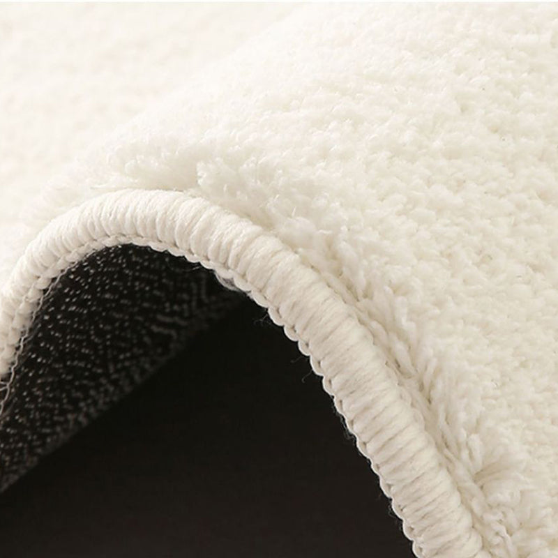 Dark Green Rug Polyester Color Block Rug Non-Slip Backing Rug for Living Room