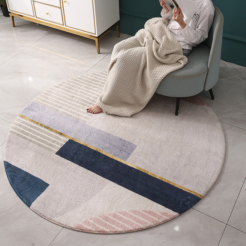 Beige Modern Rug Polyester Color Piece Area Rug Washable Rug for Living Room