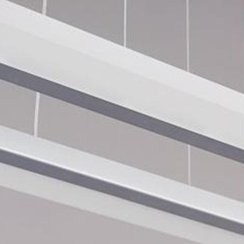 Acrylic White LED Island Light in Modern Simplicity Aluminium Oval Hanging Lamp for Commercial Place