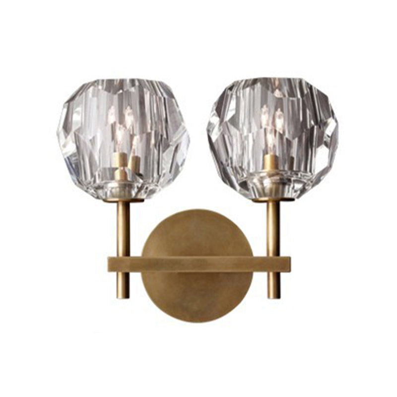 Modern Luxury Style Spherical Shade Wall Sconce Glass Sconces For Living Room