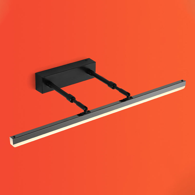 Modern Minimalist Linear Wall Lamp Adjustable Acrylic Wall Light Fixture for Bathroom