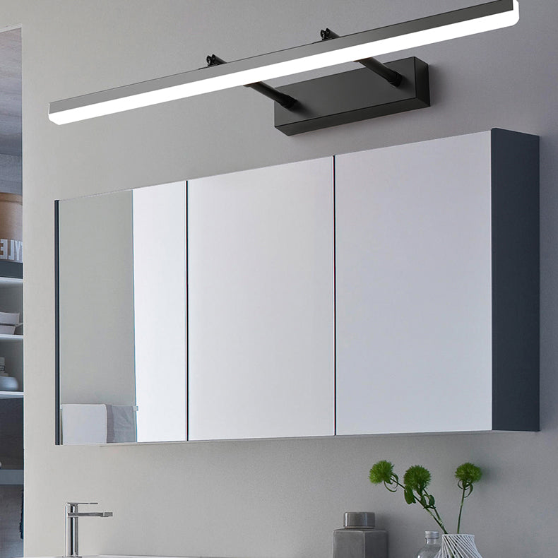 Modern Minimalist Linear Wall Lamp Adjustable Acrylic Wall Light Fixture for Bathroom