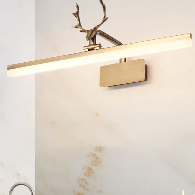 American Wall Light in Modern Minimalist Style Metal Linear Wall Light in Gold