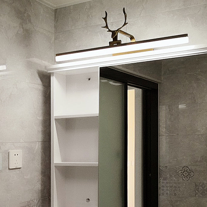 American Wall Light in Modern Minimalist Style Metal Linear Wall Light in Gold