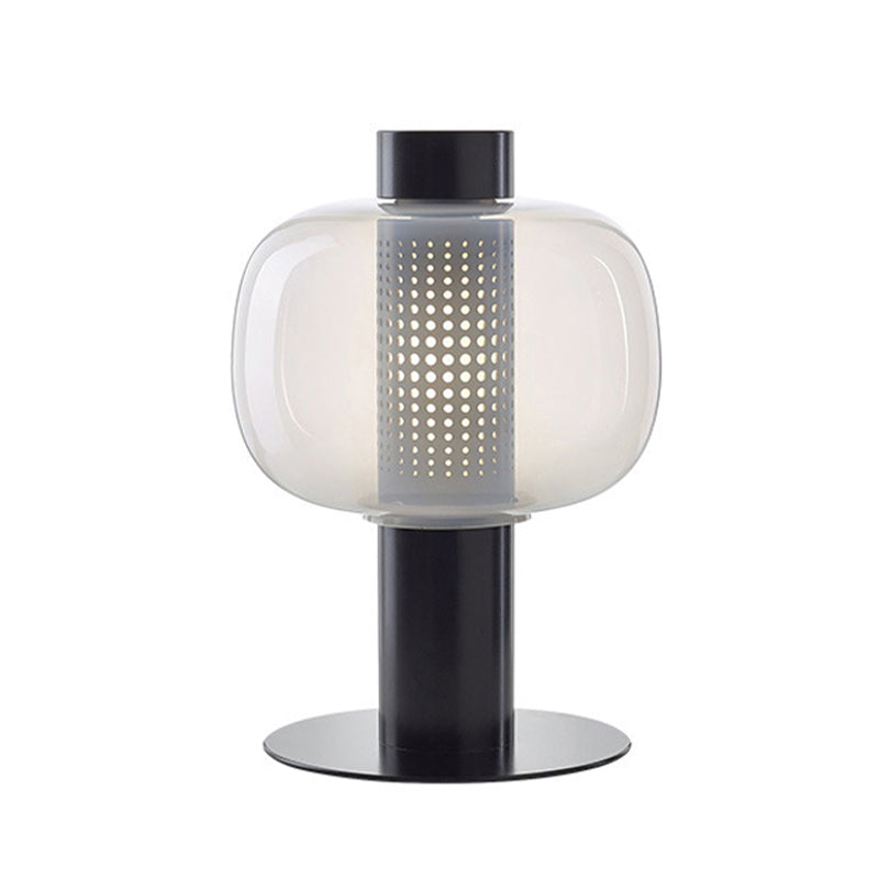 Modern Creative Table Lamp Lacquered Iron Indoor Table Lamps with Glass Shade