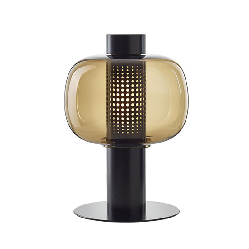 Modern Creative Table Lamp Lacquered Iron Indoor Table Lamps with Glass Shade