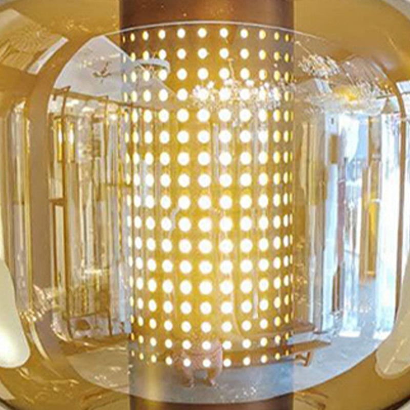 Modern Creative Table Lamp Lacquered Iron Indoor Table Lamps with Glass Shade