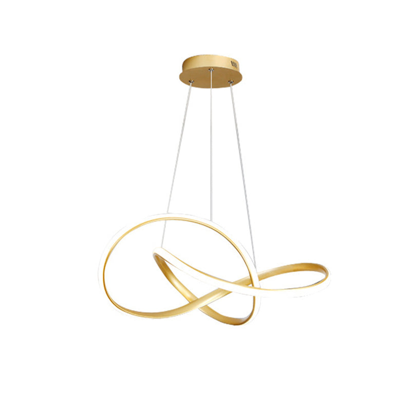 Siliconen LED lineaire hangende lamp in moderne eenvoud gelakte aluminium kroonluchter voor eetkamer