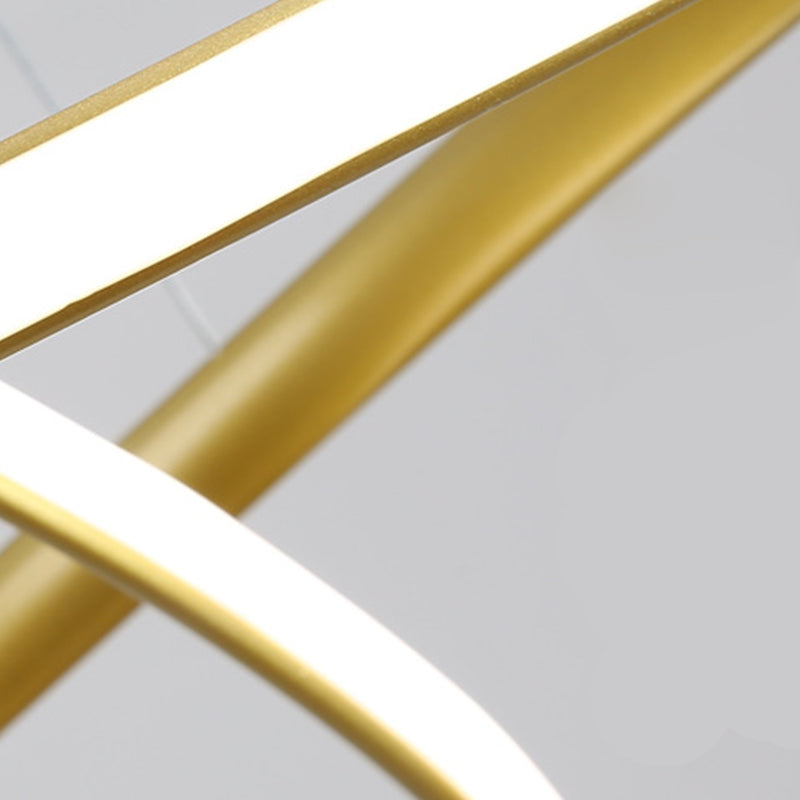 Siliconen LED lineaire hangende lamp in moderne eenvoud gelakte aluminium kroonluchter voor eetkamer