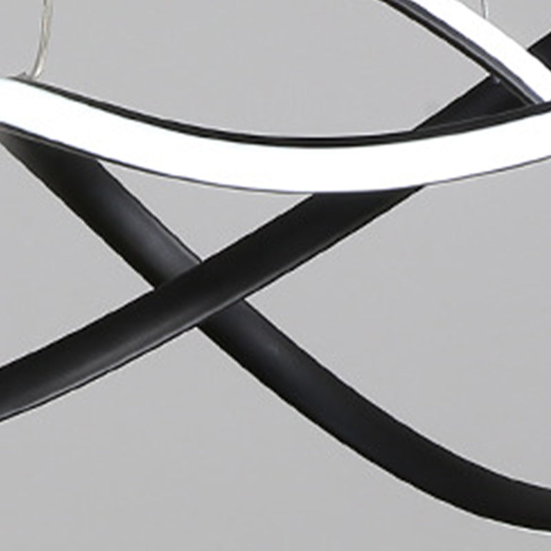 Siliconen LED lineaire hangende lamp in moderne eenvoud gelakte aluminium kroonluchter voor eetkamer