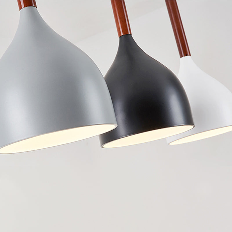 Modern Creative Creative Macaron a sospensione Light Lacked Cone lampada appesa con Sucker di ferro