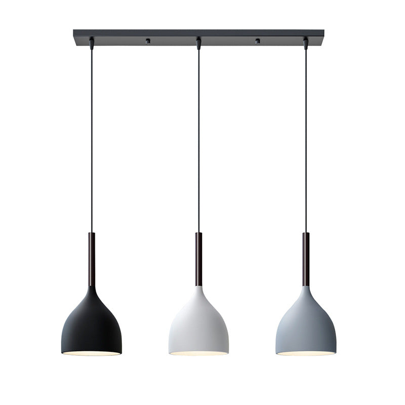 Modern Creative Creative Macaron a sospensione Light Lacked Cone lampada appesa con Sucker di ferro