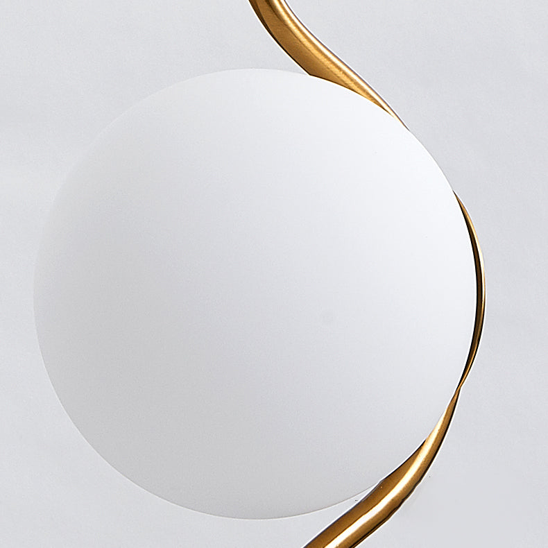 Eisengold Single Hanging Lampe im modernen Luxus -Gla -Globus -Anhänger Licht für Schlafzimmer