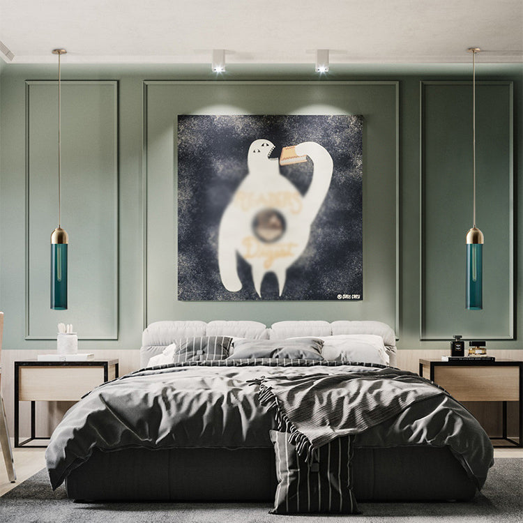 Cylindrical Pendant Light in Modern Style Electroplate Iron Hanging Lamp for Bedroom