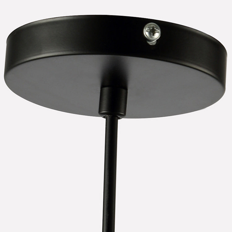 Modern Artistic LED Pendant Light Wooden Bell Hanging Lamp with Gray Glass Shade