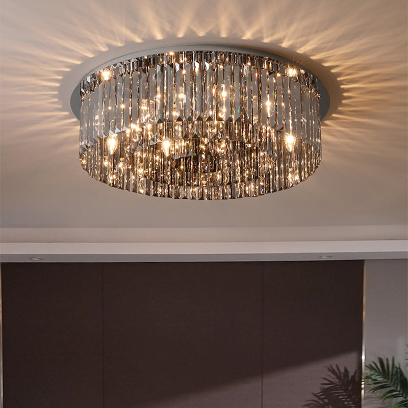 Ronde kristallen inbouwlamp Moderne eenvoud plafondlamp voor woonkamer