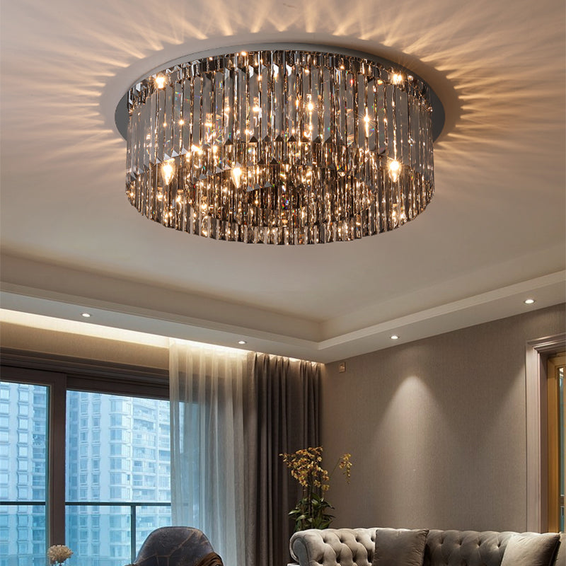 Ronde kristallen inbouwlamp Moderne eenvoud plafondlamp voor woonkamer