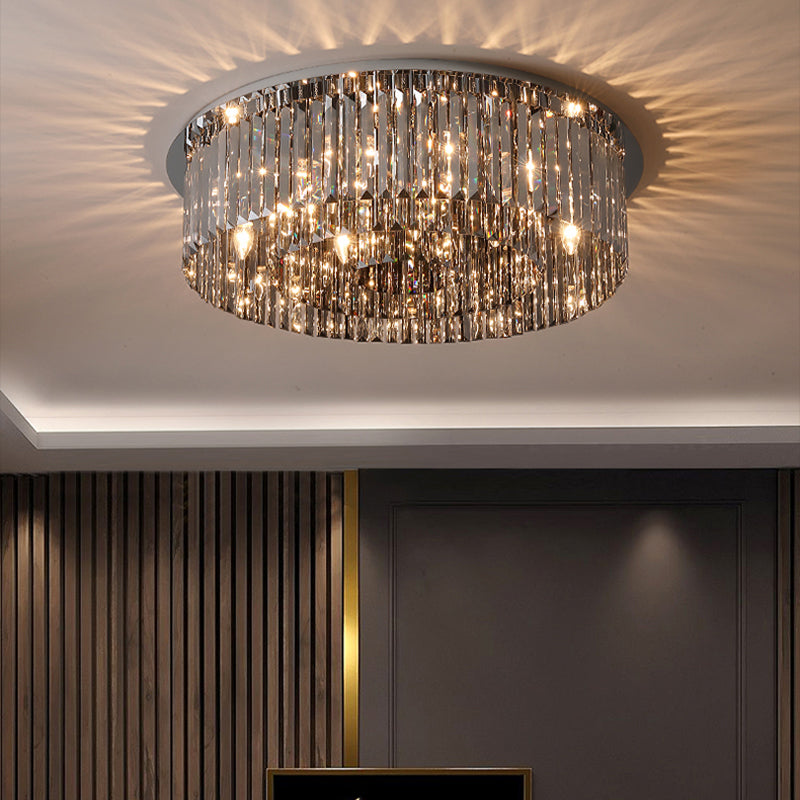 Ronde kristallen inbouwlamp Moderne eenvoud plafondlamp voor woonkamer