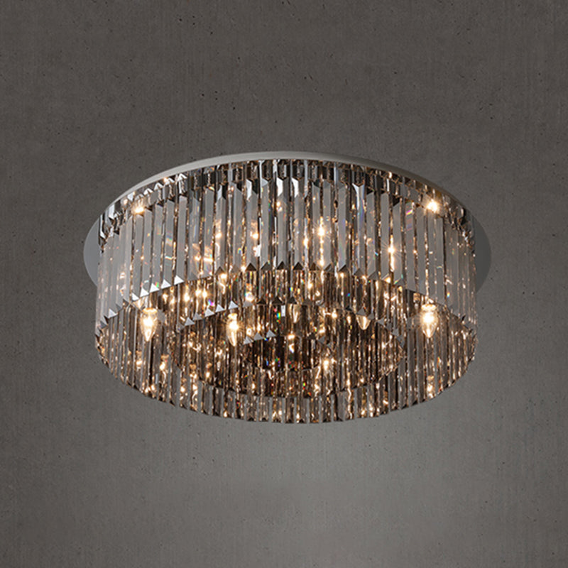 Ronde kristallen inbouwlamp Moderne eenvoud plafondlamp voor woonkamer
