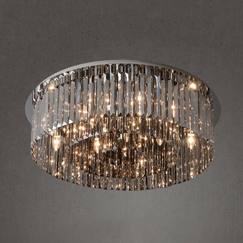Ronde kristallen inbouwlamp Moderne eenvoud plafondlamp voor woonkamer