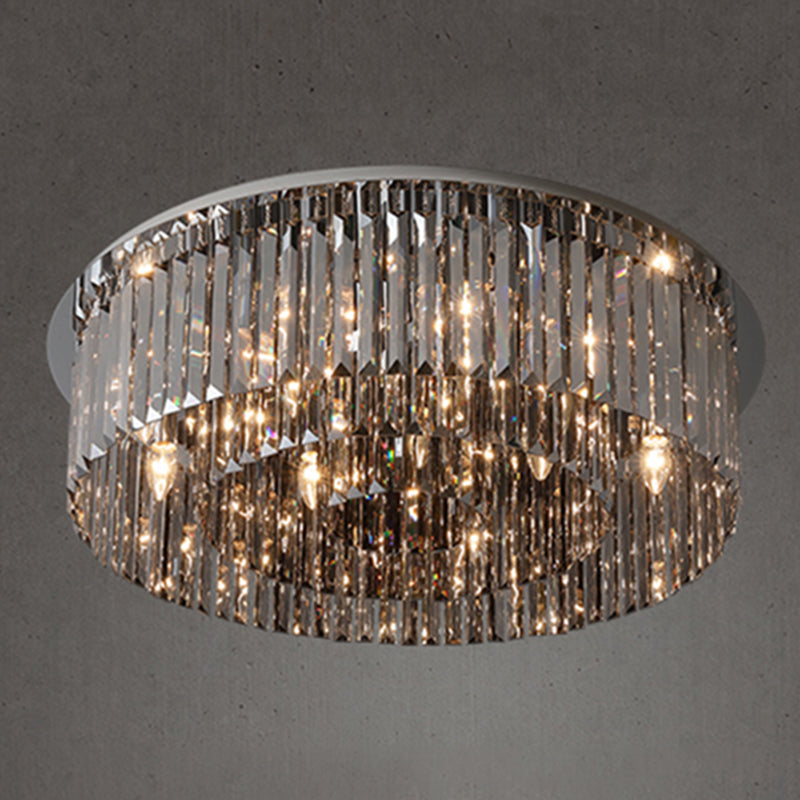 Ronde kristallen inbouwlamp Moderne eenvoud plafondlamp voor woonkamer