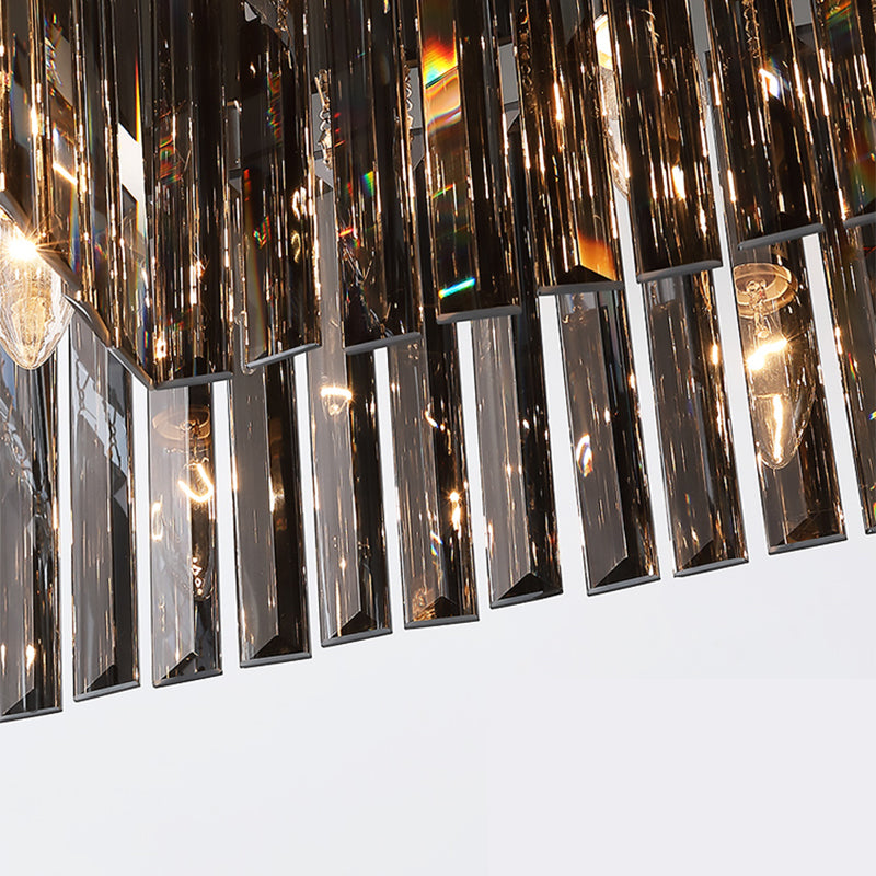 Luz de techo redonda de cristal empotrada, simplicidad moderna, para sala de estar