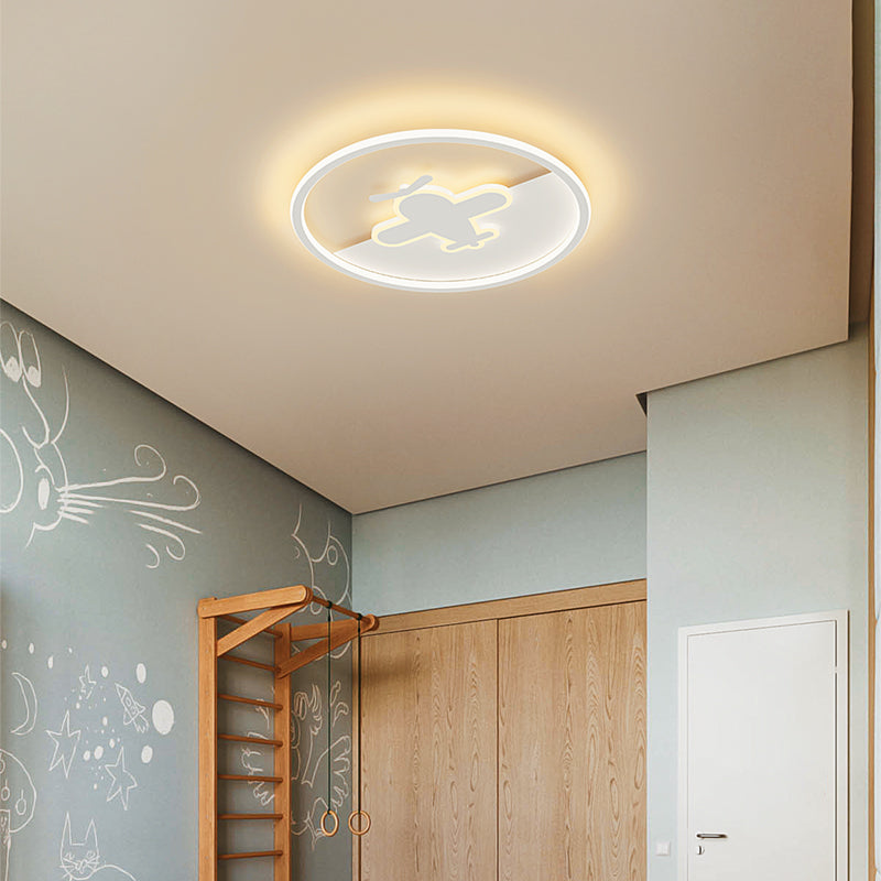 LED-plafondlamp van wit metaal, moderne stijl, inbouwlamp voor woonkamer