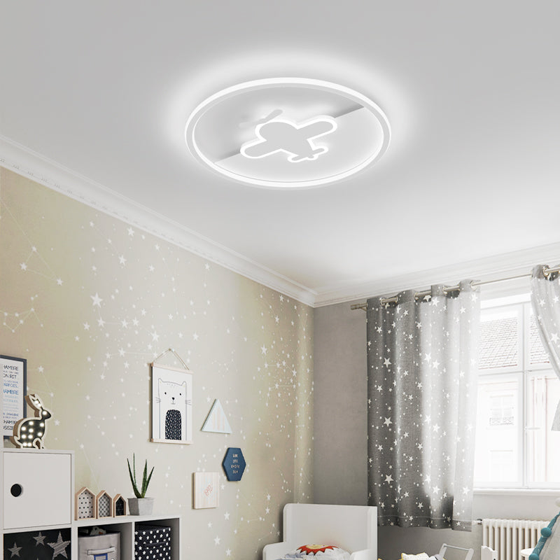 LED-plafondlamp van wit metaal, moderne stijl, inbouwlamp voor woonkamer