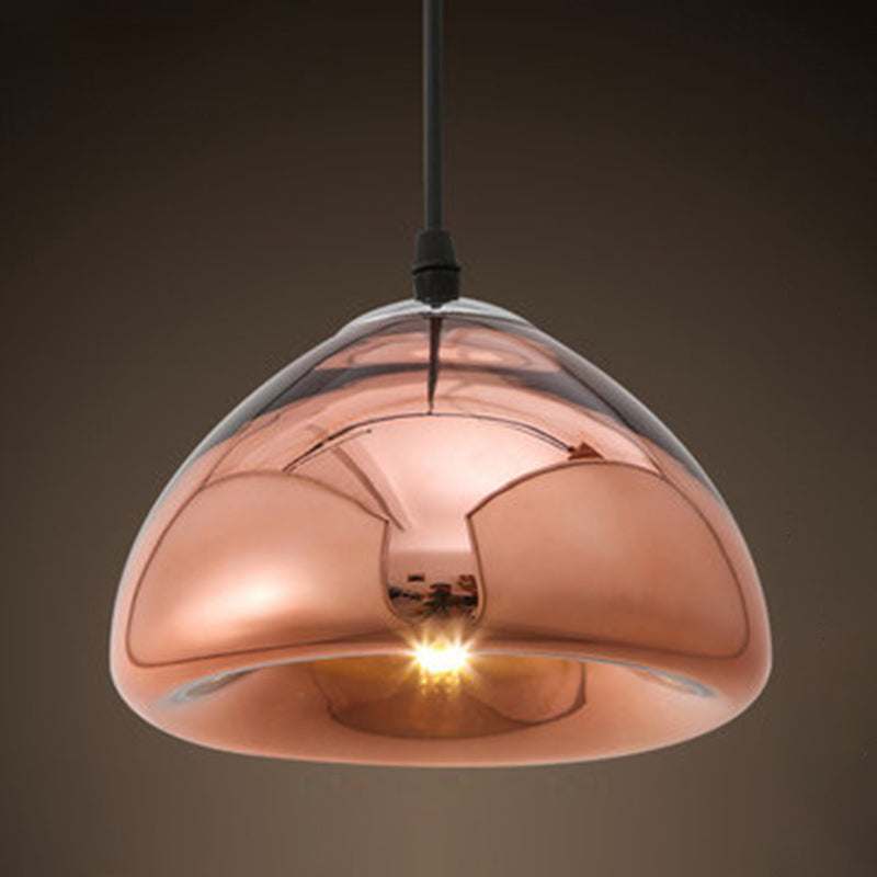Mirror Glass Hanging Light 1 Light Modern Style Pendant Light Fixture for Living Room