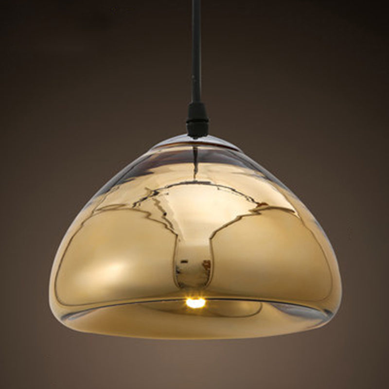 Mirror Glass Hanging Light 1 Light Modern Style Pendant Light Fixture for Living Room