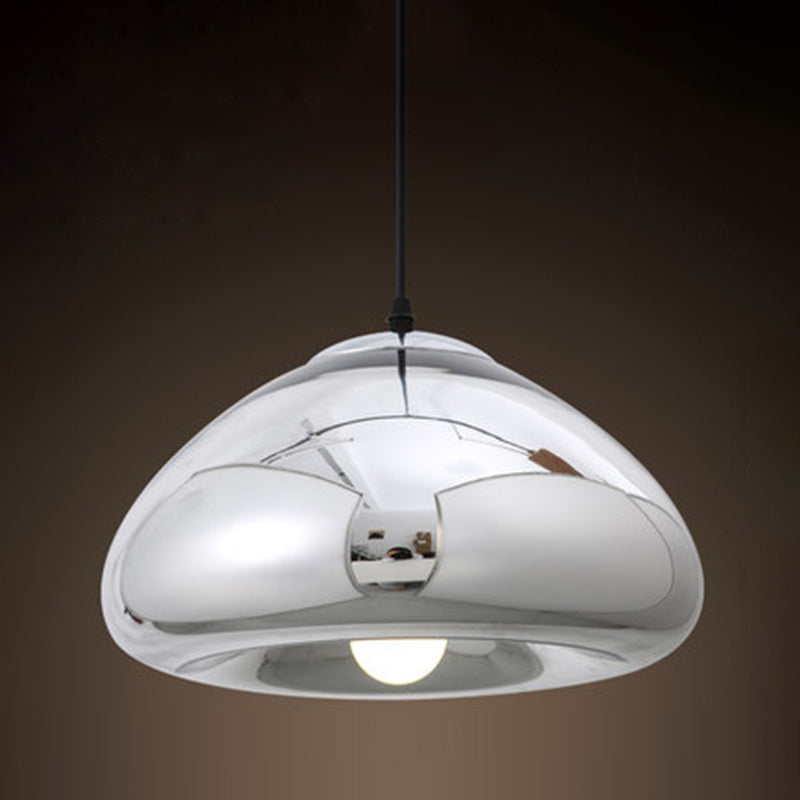 Mirror Glass Hanging Light 1 Light Modern Style Pendant Light Fixture for Living Room