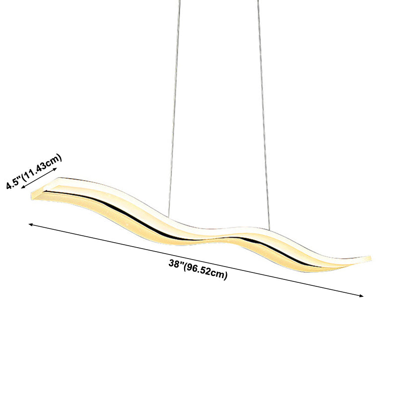 Moderne einfache Stilwellenlampe LED Hanging Light für Esszimmer
