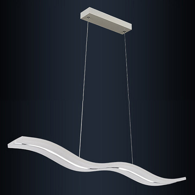Moderne einfache Stilwellenlampe LED Hanging Light für Esszimmer