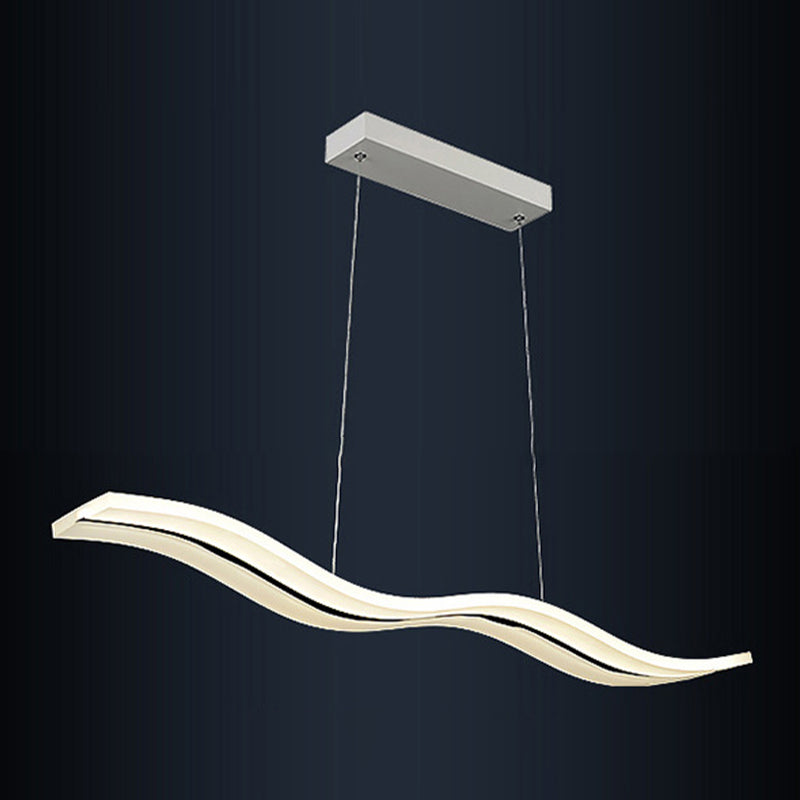 Moderne einfache Stilwellenlampe LED Hanging Light für Esszimmer
