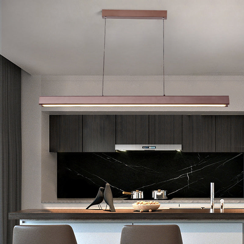 Long Strip Island Lampe Nordic Modern Style LED Hängende Licht für Esszimmer