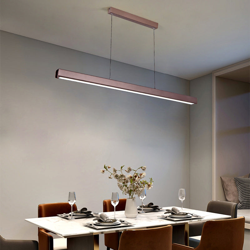 Long Strip Island Lampe Nordic Modern Style LED Hängende Licht für Esszimmer