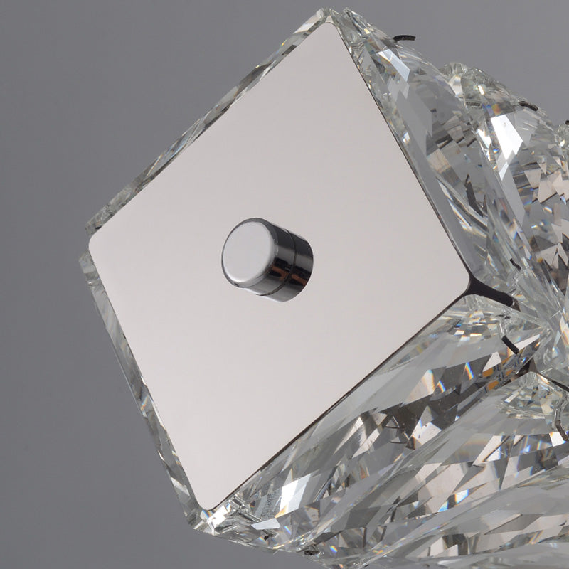 LED Long Linear Crystal Island Lamp Nordic Modern Modern Dining Salle Hanging Light