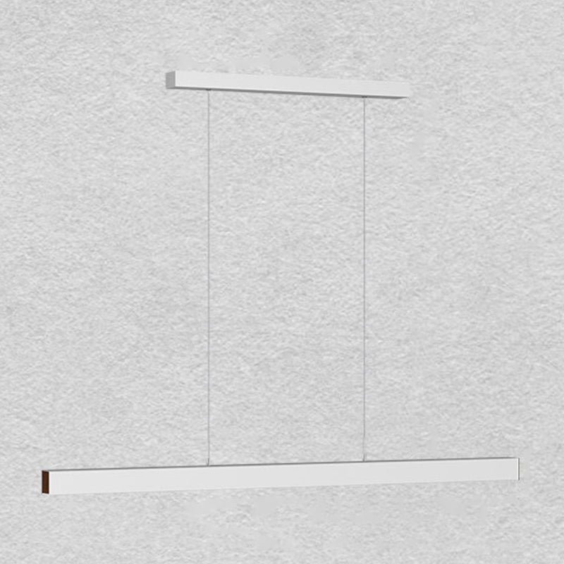 Long Linear Island Lamp Nordic Modern Style LED Chandelier for Dining Room