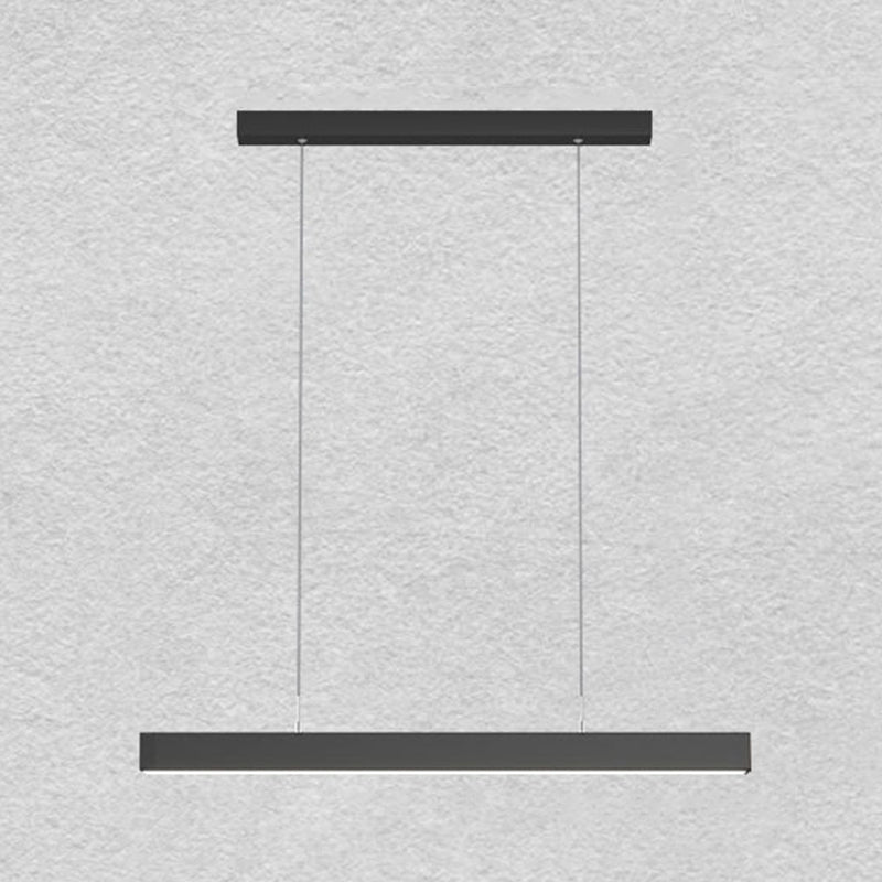 Long Linear Island Lamp Nordic Modern Style LED Chandelier for Dining Room