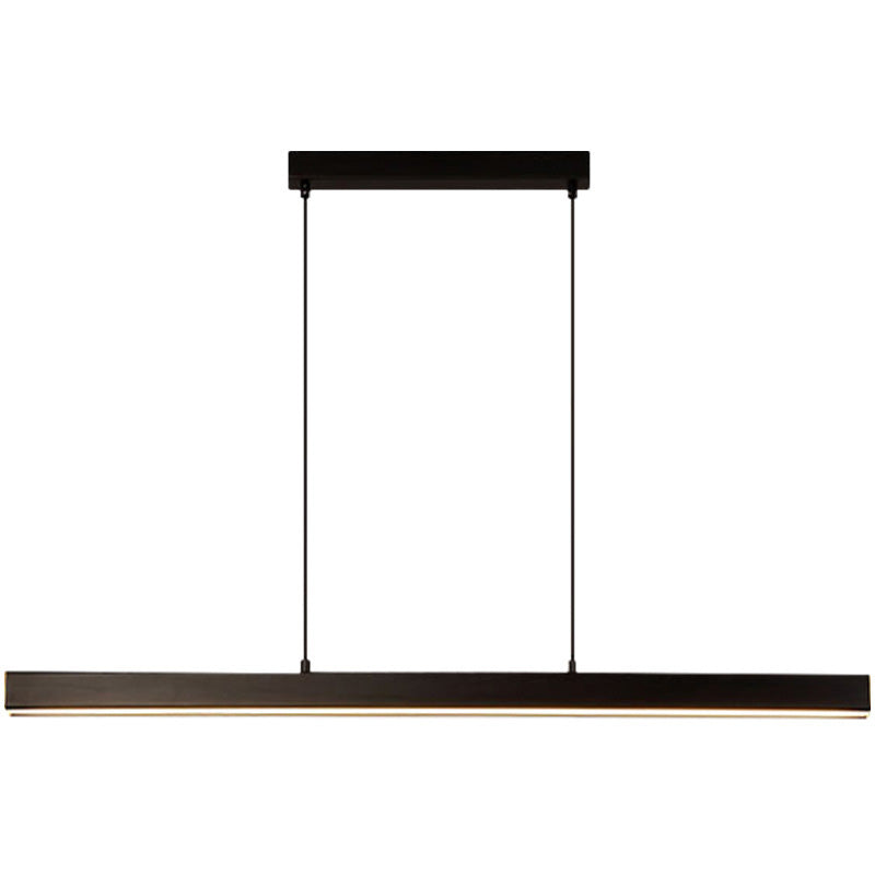 Long Linear Island Lamp Nordic Modern Style LED Chandelier for Dining Room