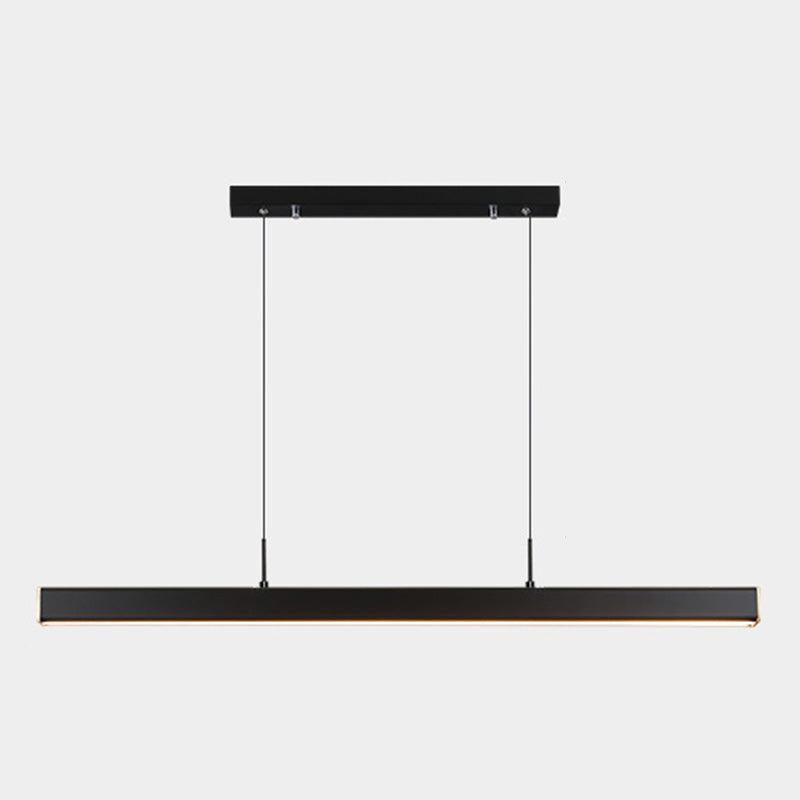 Long Linear Island Lamp Nordic Modern Style LED Chandelier for Dining Room