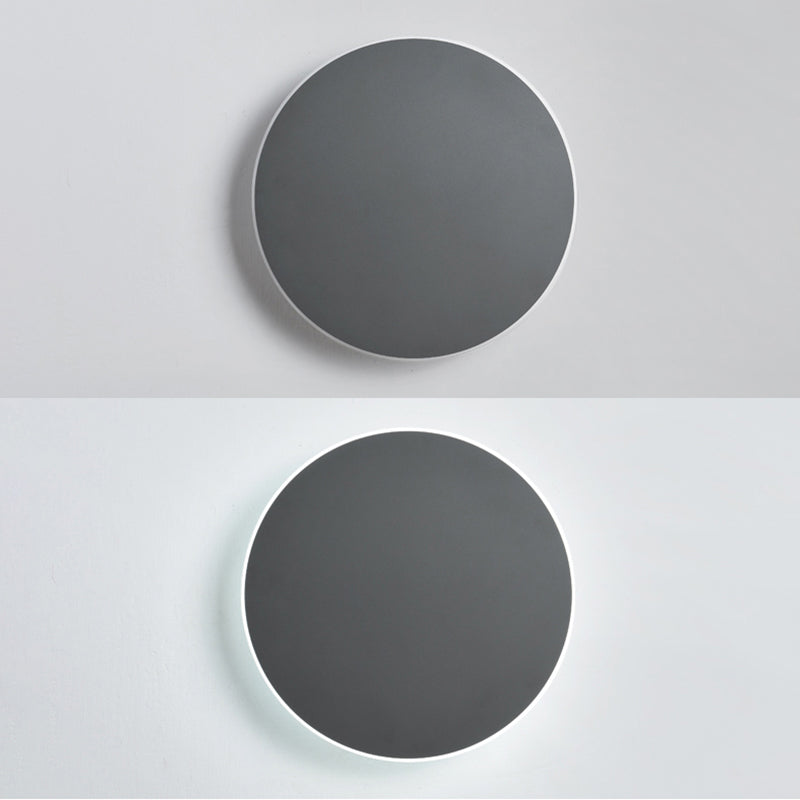 LED Wall Mount Light Modern Style Round Shape Wall Sconce Light Fixture for Bedroom