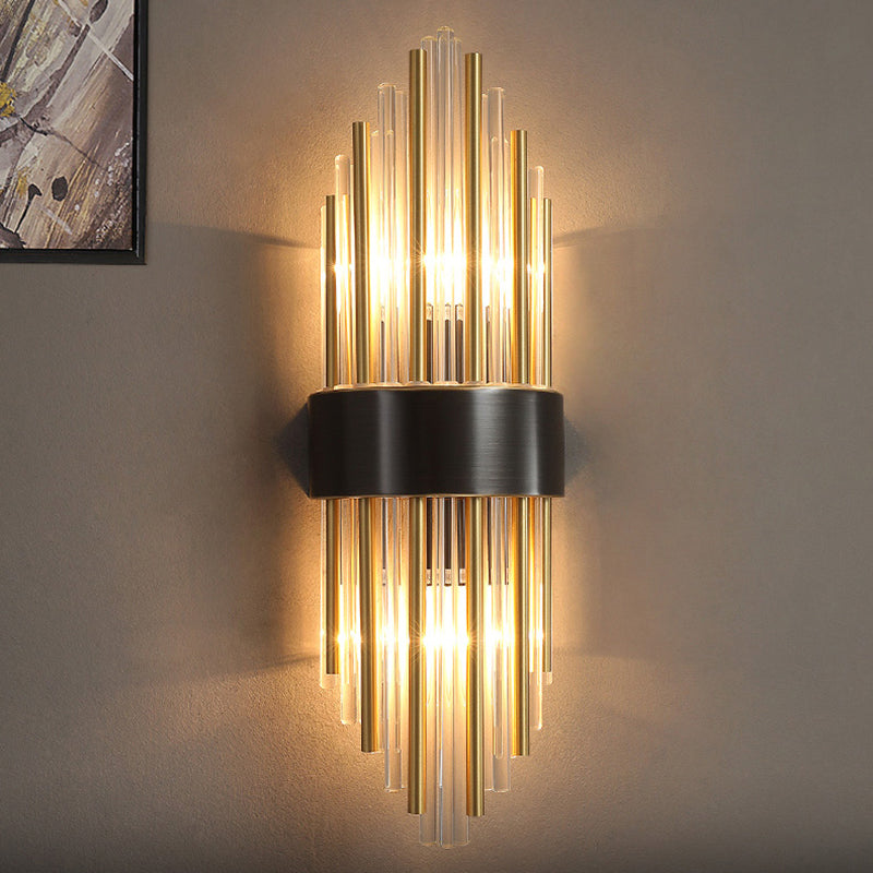 Modern Style Sconce Wall Light 2 Lights Crystal Wall Lamp for Bedroom Dining Room
