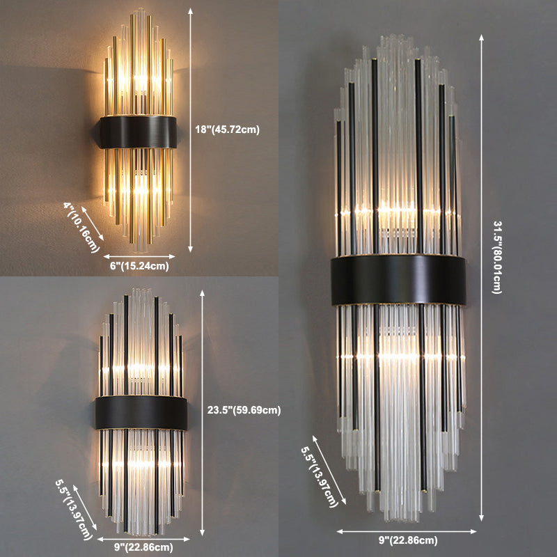 Modern Style Sconce Wall Light 2 Lights Crystal Wall Lamp for Bedroom Dining Room