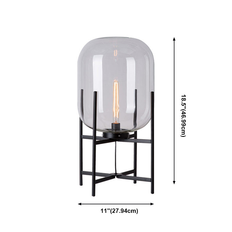 Ultramoderne eenvoud vat tafellamp glas nachtkastje lamp voor slaapkamer