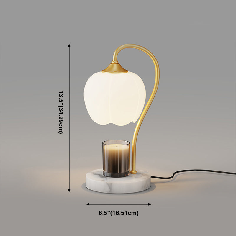 One Bulb Glass Table Lamp Contemporary Bedroom Desk Lamp (Without Aromatherapy)