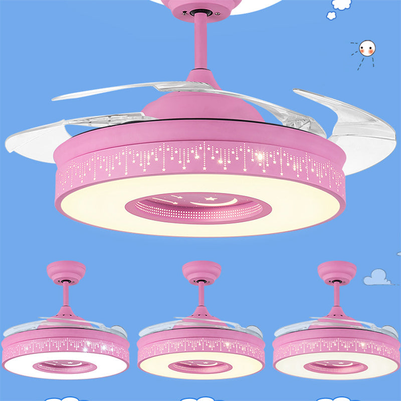 Dessin animé créatif ventilateur de plafond étoilé clair