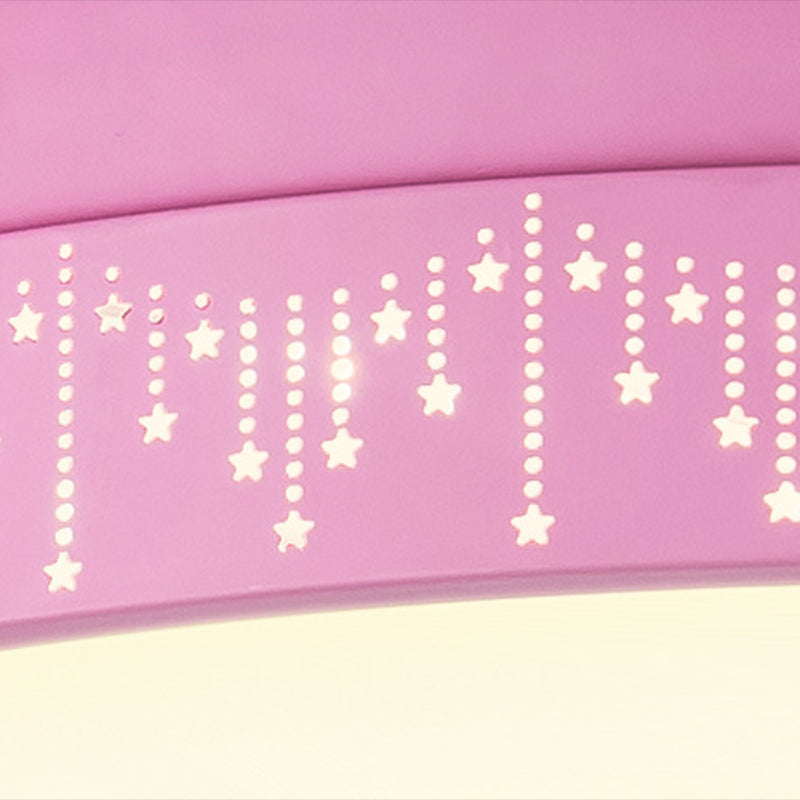 Creatieve cartoon sterrenhemel plafondventilator licht acryl kids slaapkamer semi -flush mount licht