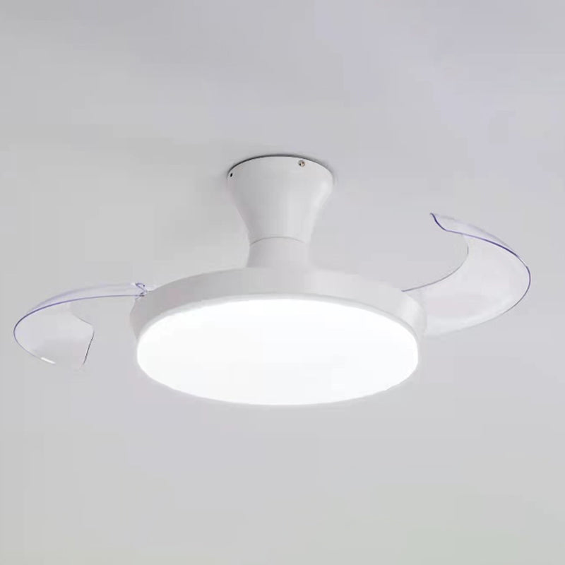 Round Study Room plafondventilator licht metallic macaron -stijl LED Semi Flush Mount Lighting